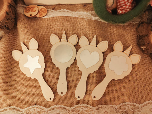 12 DIY Spiegel "Einhorn"
