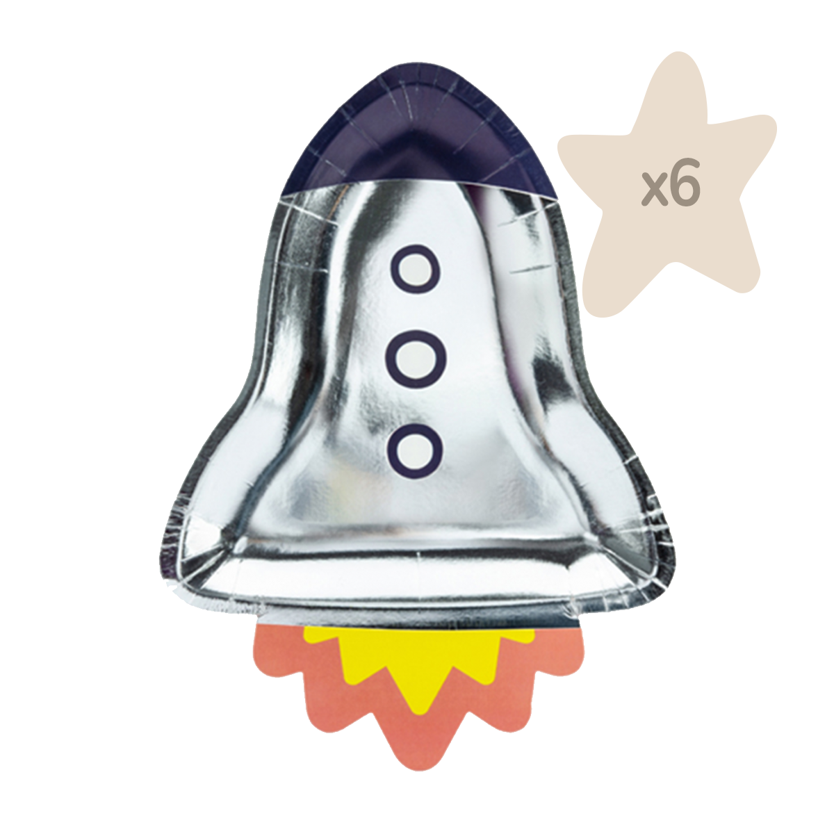 6 Pappteller "Weltraum"