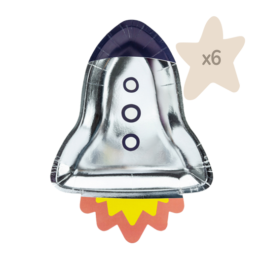6 Pappteller "Weltraum"