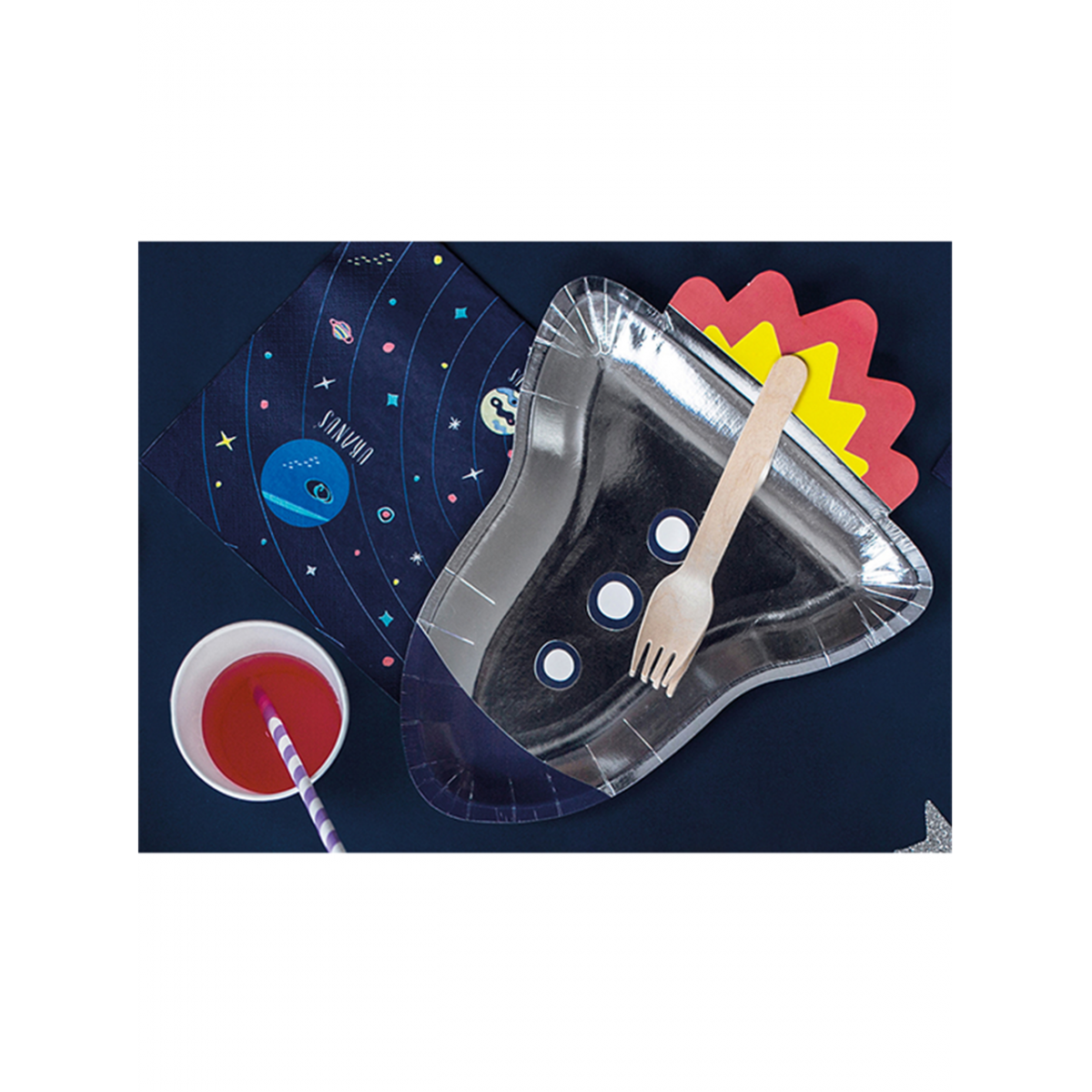 6 Pappteller "Weltraum"