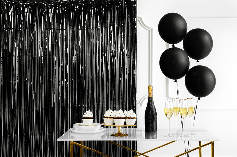 Partyvorhang, schwarz, 90x250cm