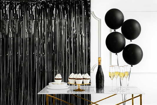 Partyvorhang, schwarz, 90x250cm