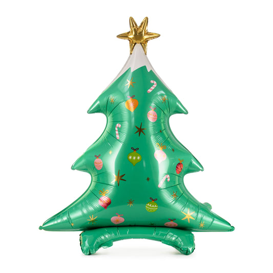 Stehender Folienballon Weihnachtsbaum, 78x94cm