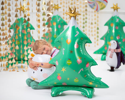 Stehender Folienballon Weihnachtsbaum, 78x94cm