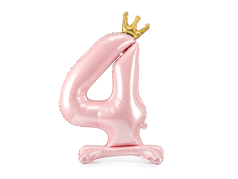 Stehender Folienballon Ziffer, 84 cm, hellrosa