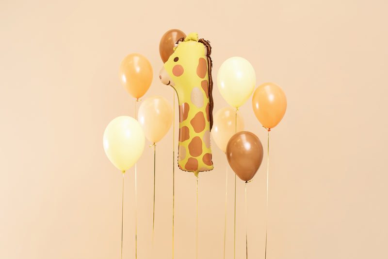 Folienballon Ziffer 1 - Giraffe, 48x96 cm