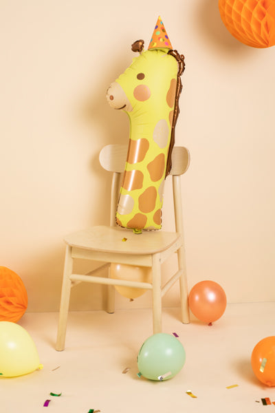 Folienballon Ziffer 1 - Giraffe, 48x96 cm