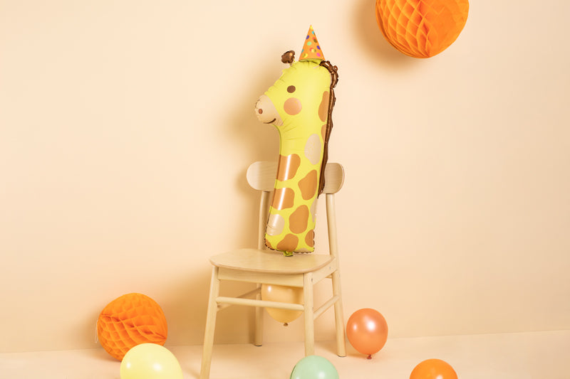 Folienballon Ziffer 1 - Giraffe, 48x96 cm