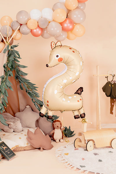Folienballon Ziffer 2 - Reh, 65x102 cm