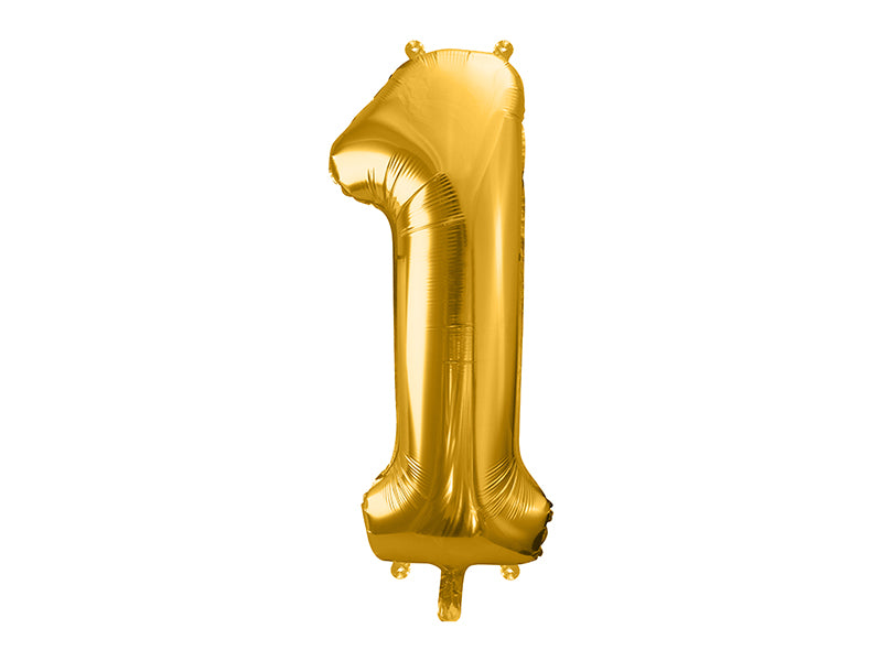 Folienballon Ziffer, 86cm, gold