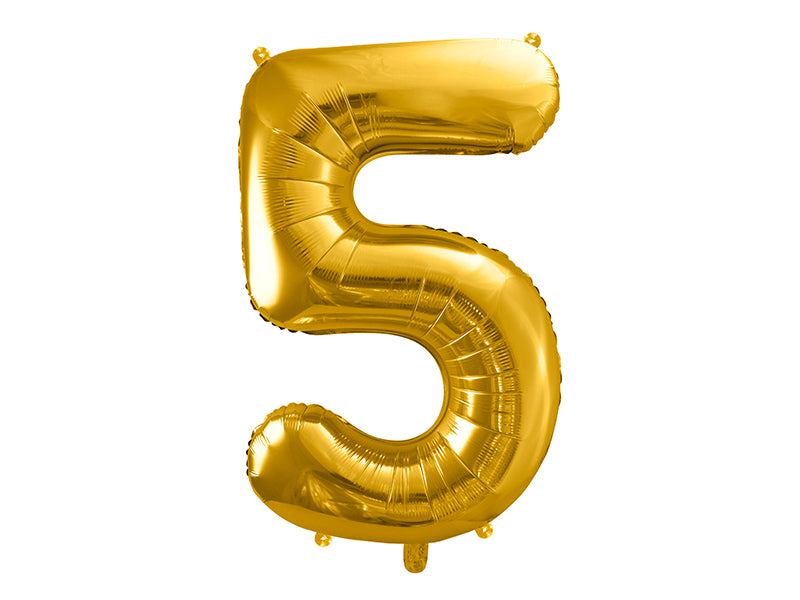 Folienballon Ziffer, 86cm, gold