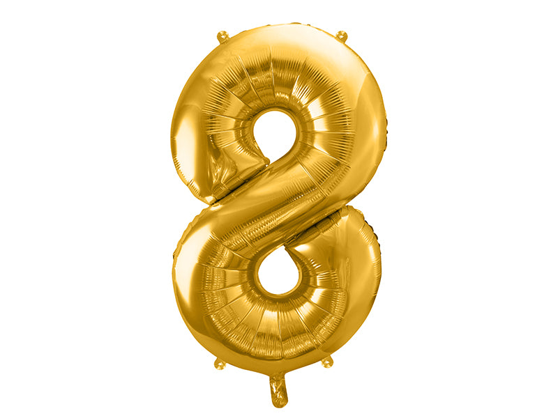 Folienballon Ziffer, 86cm, gold
