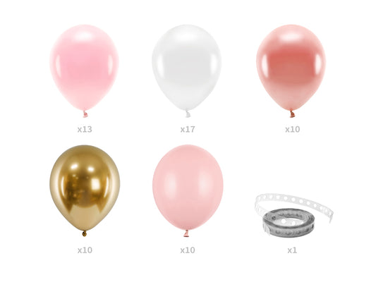 Ballongirlande - rosa, 200cm