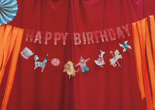 Happy Birthday Zirkus Banner, 275 cm