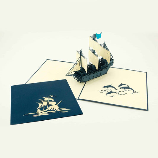 Pop-up-Karte " Galeone"