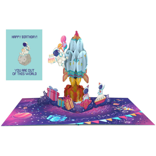 Pop-up-Karte "Weltall Happy Birthday