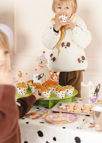Kuchenständer Hunde mit Muffinförmchen
