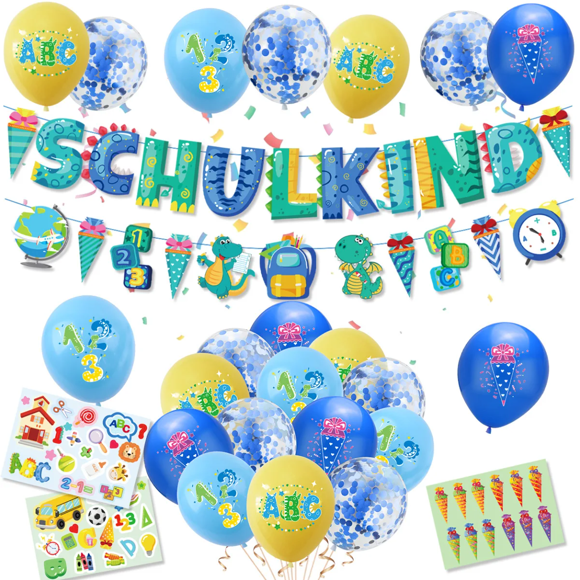 Partyset „Schulkind Blau“