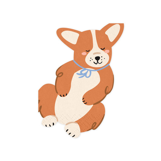 Papierservietten Corgi, 11x15 cm, Mix