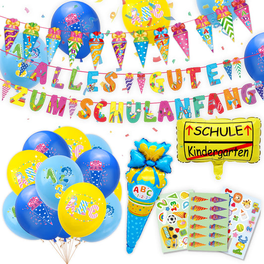 Partyset "Alles Gute zum Schulanfang Blau"