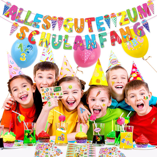 Partyset "Alles Gute zum Schulanfang Pink"