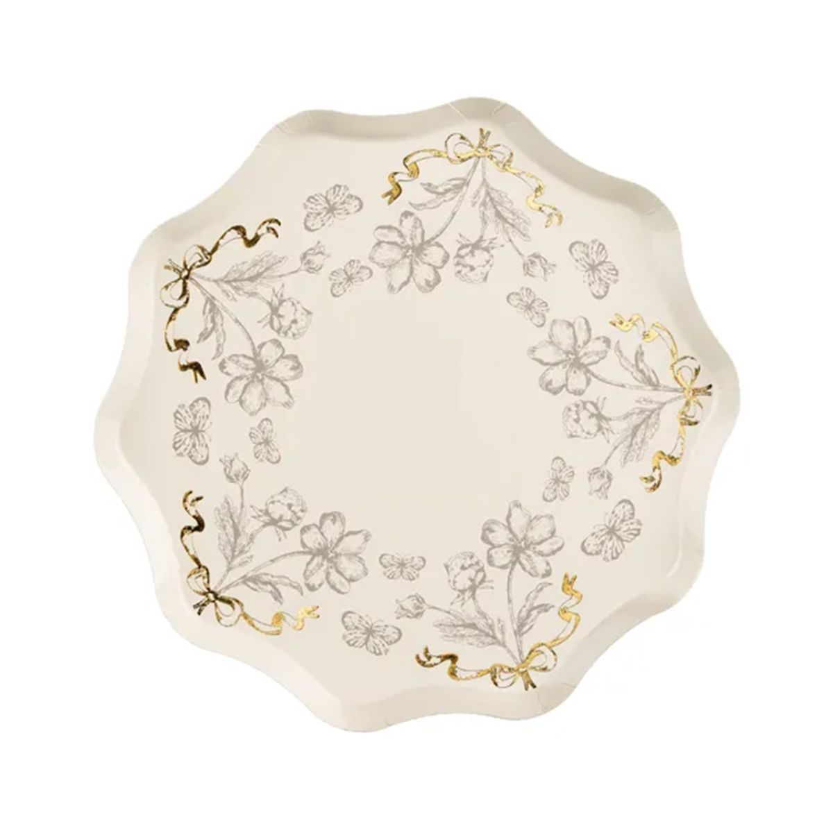 12-teiliges Partyset "Goldener Blumenzauber"