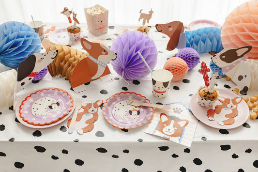 Papier-Honeycomb-Dekorationen Hunde, Mix