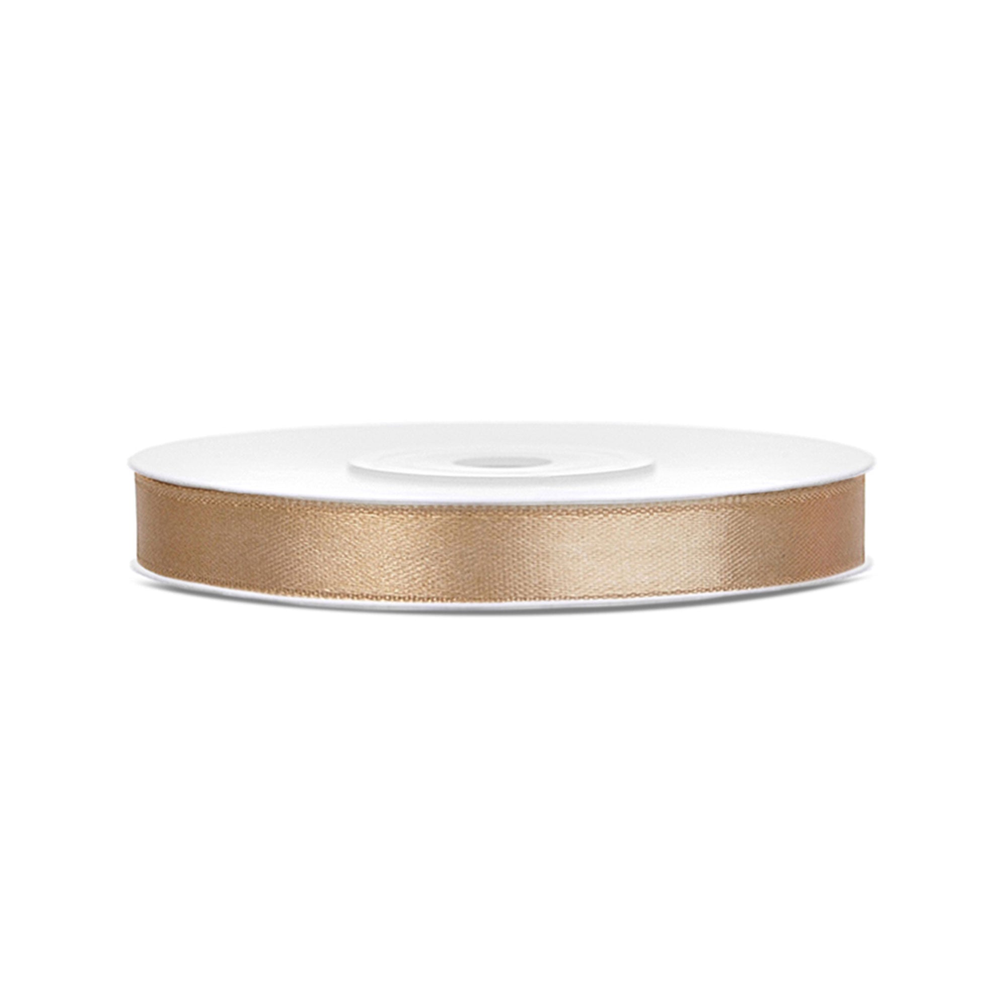 Satinband, hellgold, 6mm/25m