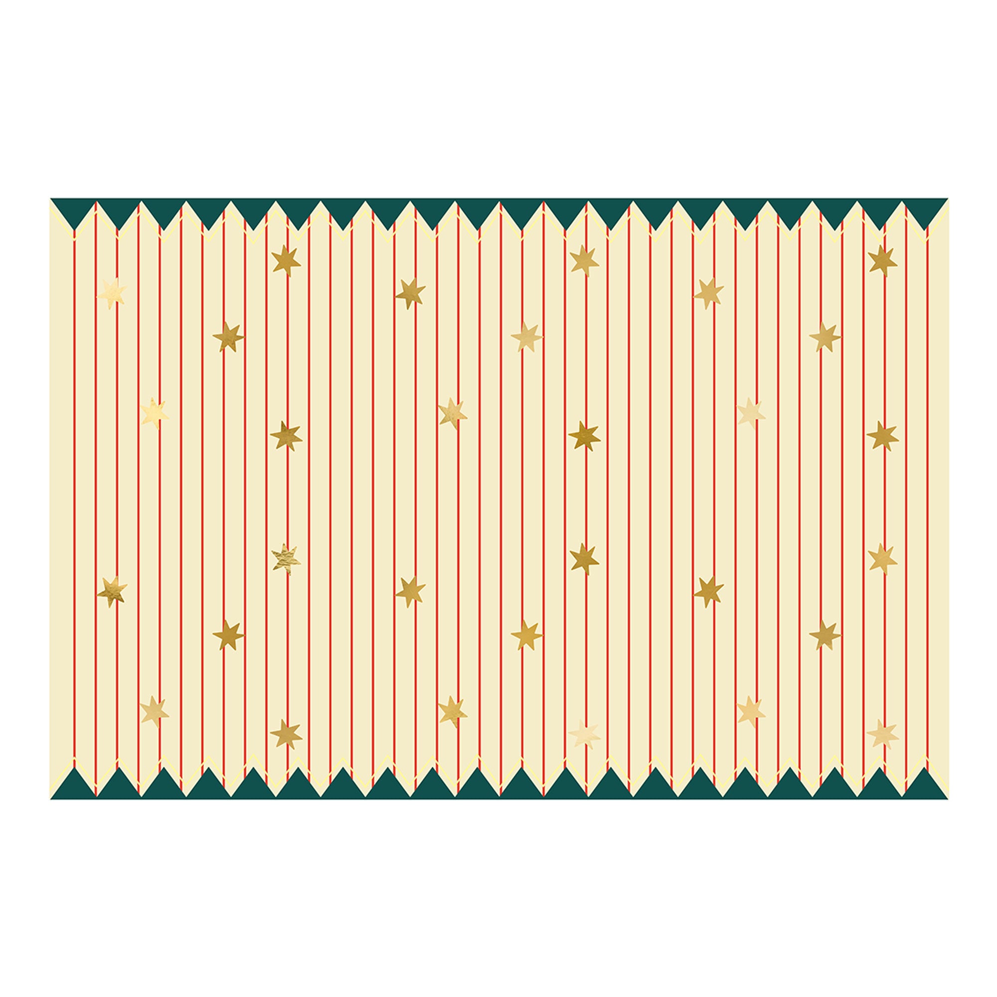 Papiertischdecke Dünne Streifen und Sterne, Mix, 180 x 120 cm