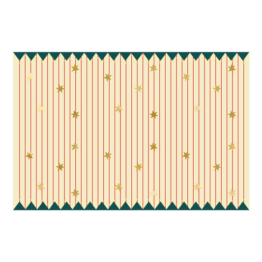 Papiertischdecke Dünne Streifen und Sterne, Mix, 180 x 120 cm