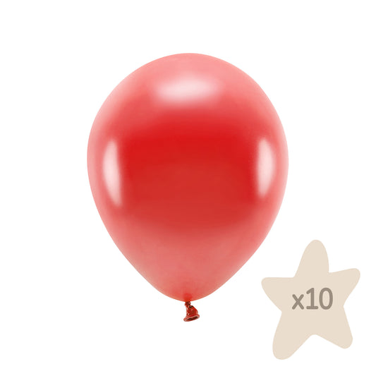 Ballons Eco 26 cm, metallisiert, rot