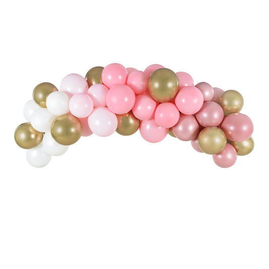 Ballongirlande - rosa, 200cm