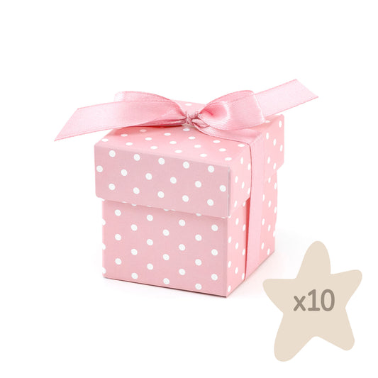 Boxen gepunktet, rosa