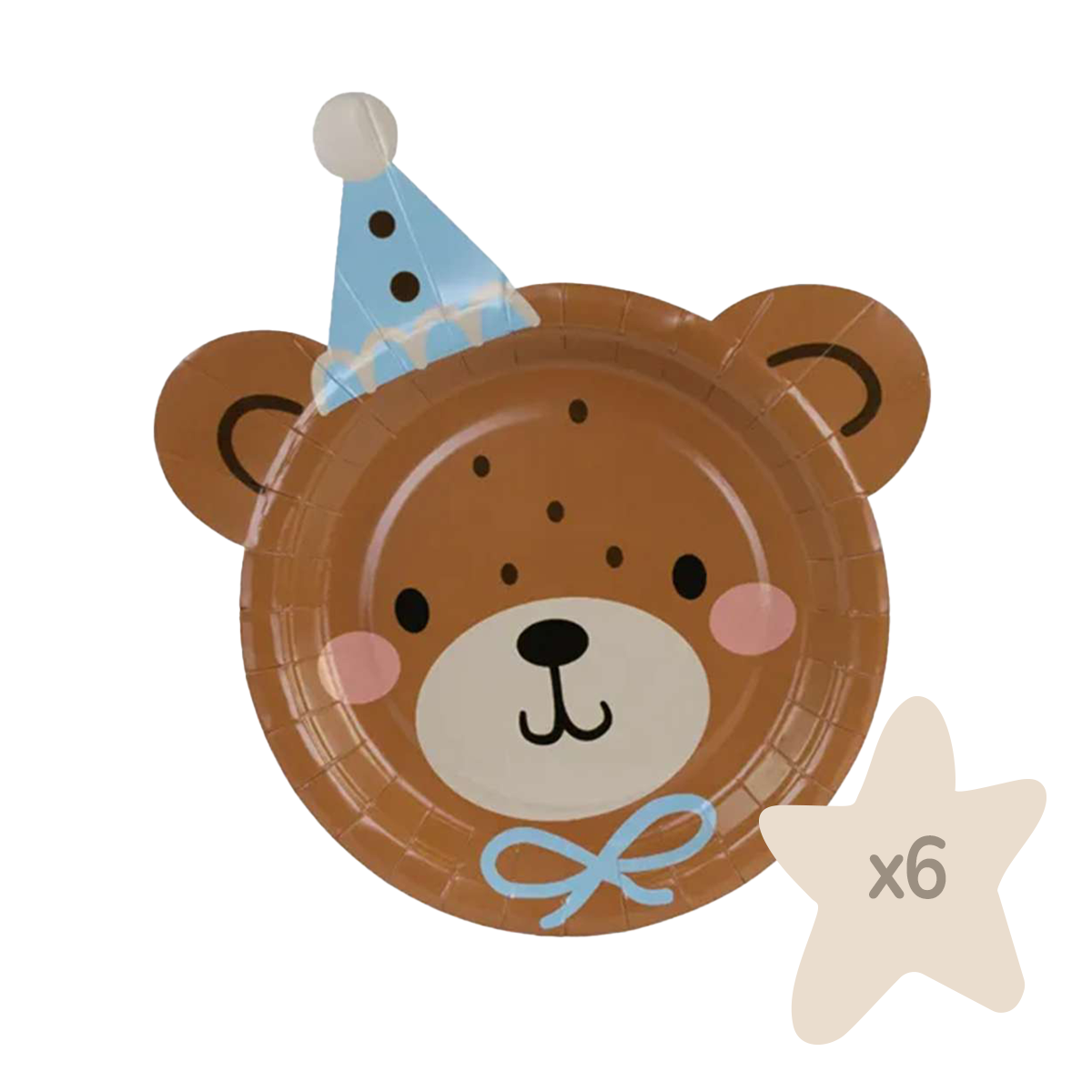 6 Pappteller „Teddybär“