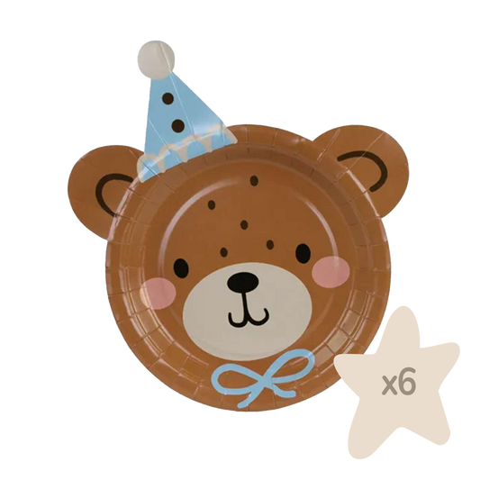 6 Pappteller „Teddybär“