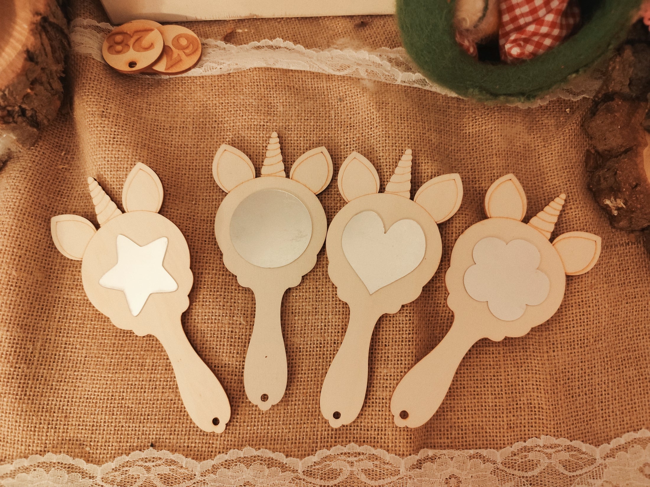 12 DIY Spiegel "Einhorn"