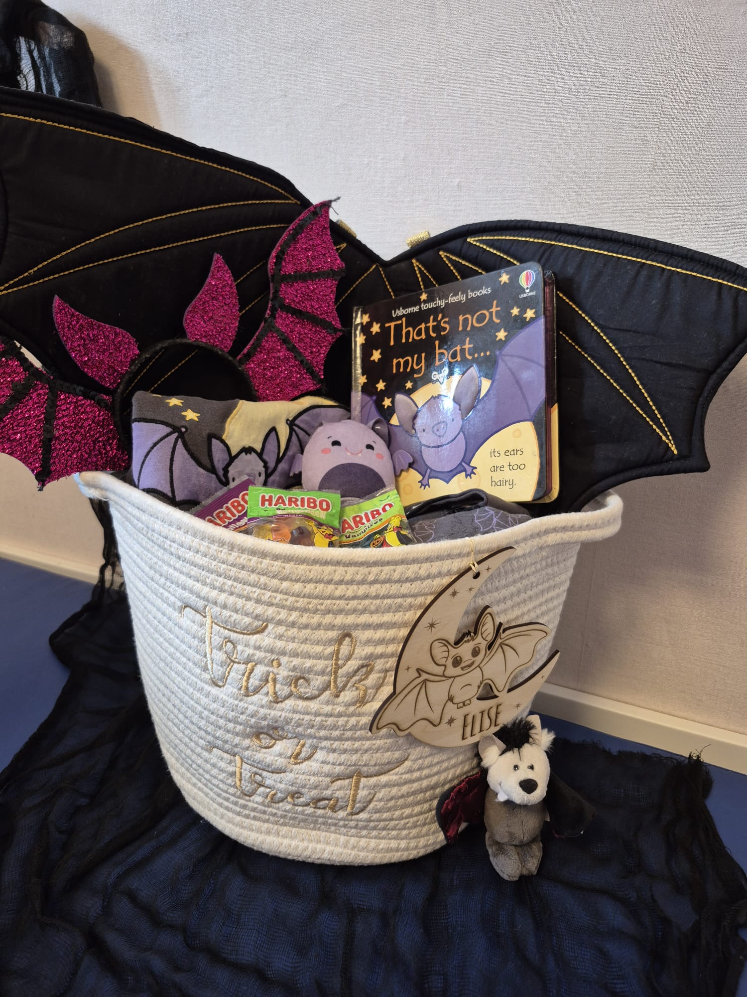 Holzanhänger "Fledermaus" mit Namensgravur