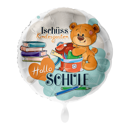 Ballon „Tschüss Kindergarten – Hallo Schule“